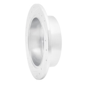 Hyundai Tucson Brake Rotor (1) - Rear Right - R1 Concepts - Drilled & Slotted - Silver - `01-`10